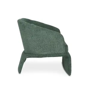 2 Seater Loveseat Small Sofa in Sage Green Teddy Boucle Fabric