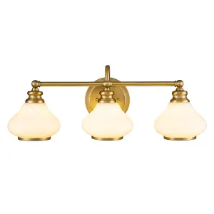 Elstead Hinkley Ainsley Wall Lamp Brushed Brass, IP44