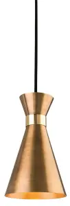 Luminosa Ohio 1 Light Ceiling Pendant Antique Gold, Brass, E27