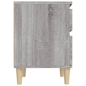 Berkfield Bedside Cabinets 2 pcs Grey Sonoma 40x35x50 cm