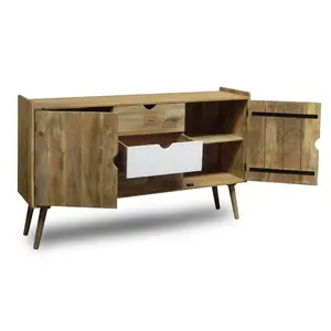 Rousseau 150cm Sideboard Brown/White