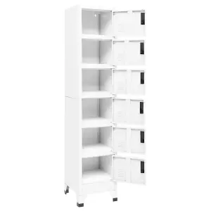 Berkfield Locker Cabinet White 38x40x180 cm Steel