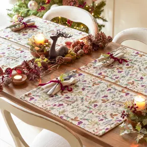 Evans Lichfield Reindeer Washable Set of 4 Festive Placemats