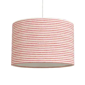 Litecraft Stripe Red Easy Fit Lamp Shade