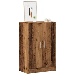 Berkfield Shoe Cabinet Old Wood 60x35x92 cm Engineered Wood