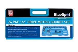 Blue Spot Tools - 24PCE 1/2" Drive Metric Socket Set (10-32mm)