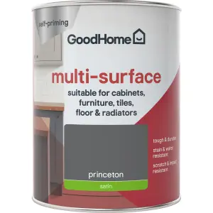 GoodHome Durable Princeton Satin Multi-surface paint, 750ml