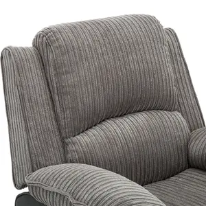 Postana Single Motor Electric Rise Recliner Jumbo Cord Fabric Armchair Electric Lift Riser Chair (Grey)