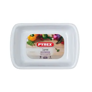 Pyrex Supreme Rectangular Roaster 26cm White