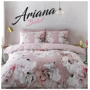 Pizano Cotton Blend, Polyester Floral Duvet Cover Set with Pillowcases Single - 1 Standard Pillowcase