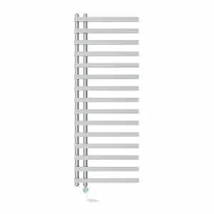 Rinse Bathrooms Minimalist Electric Thermostatic Bathroom Heated Towel Rail Radiator 1600x600mm 800W Chrome