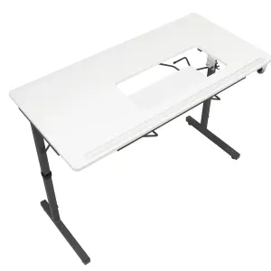 Rollaway Folding Craft & Sewing Table Black/White Sewing Online 13399