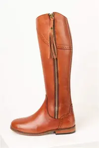 Rydale Ladies Tan Leather Riding Boots - Rievaulx - Tan 3 Slim Fit