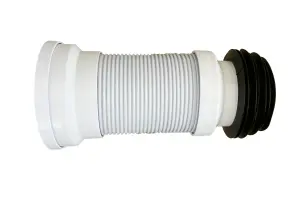 Flexible Toilet Pan Connector Universal WC Toilet Pan Connector Flexi Slinky Waste Soil Pipe 300mm-600mm. FREE DELIVERY