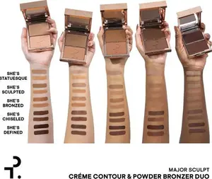 PATRICK TA Major Sculpt Crème Contour & Powder Bronzer Duo - She's Chiseled (Deep)