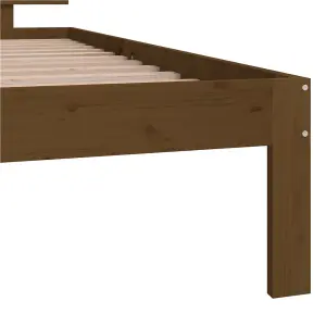 Berkfield Bed Frame Honey Brown Solid Wood Pine 100x200 cm