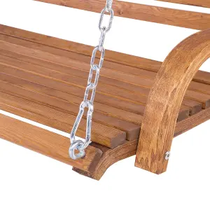 Patio Swing NOVARA Wood Dark Wood