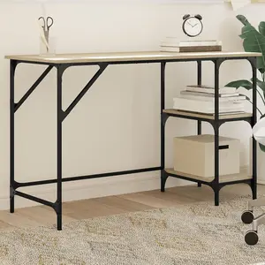 Berkfield Desk Sonoma Oak 120x50x75 cm Metal and Engineered Wood