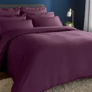 Fogarty Soft Touch Duvet Cover And Pillowcase Set, Modern, Size: Single, Plum Purple