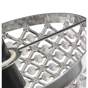 Modern Sparkly Ceiling Pendant Light Shade with Clear Beads