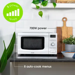 Abode AMD2002S, 20L Digital Microwave in Silver