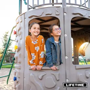 Lifetime 18 Ft. x 16 Ft. Adventure Tower Playset (Earthtone) Assembly Included