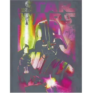 Star Wars Darth Vader Framed Canvas Print Black/Pink (40cm x 30cm)