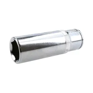 15mm 6 Point 3/8" Drive 64mm Double Deep Metric Socket Chrome Vanadium Steel