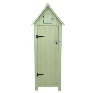 Wooden Garden Storage Shed - Green