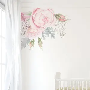 Pretty Pastel Florals Corner Wall Sticker