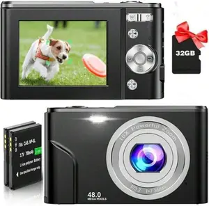 New Greenzech (Black) Fhd 1080P 48Mp Digital Camera With 16X Zoom, 32Gb Sd Card, Batteries, Compact Mini Black Size 2