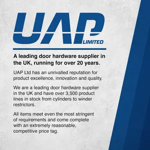 UAP Window Restrictor with Key - Window Safety Locks - 20cm Cable - All Types of Windows - 4 Locks - Chrome - Black Cable