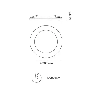 Luminosa Know LED Recessed Downlight 30W 4000K Round White