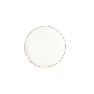 Abbesses 21cm Porcelain China Salad/Dessert Plate (Set of 4) White/Red