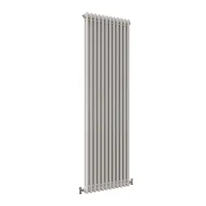 Vertical White Double Column Radiator (H) 1800mm x (W) 560mm, 7512 BTU.