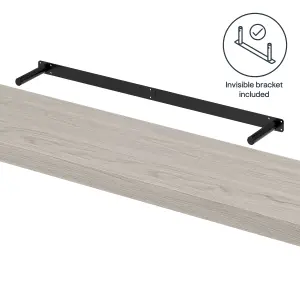 GoodHome Cusko Oak effect Rectangular Floating shelf (L)118cm x (D)23.5cm