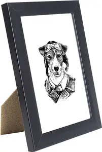 Clay Roberts Photo Picture Frame 6 x 4, Black, Freestanding and Wall Mountable, 10 x 15 cm, 6x4" Picture Frames