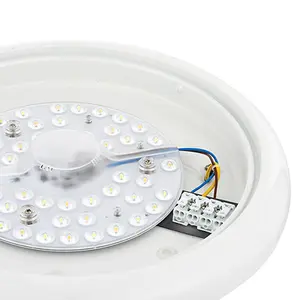 Round LED Flush Ceiling Light 15W Colour Changing White Gloss Indoor Bulkhead