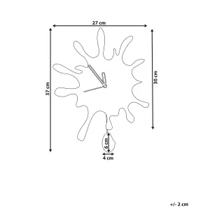 Beliani Modern Wall Clock FULLY White