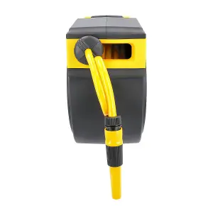 TOUGH MASTER Retractable Hose Reel Automatic, Wall-Mounted Hose Pipe - 20 Metres (TM-HRA22M)