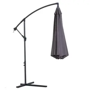 Oakland 300cm Cantilever Parasol Grey