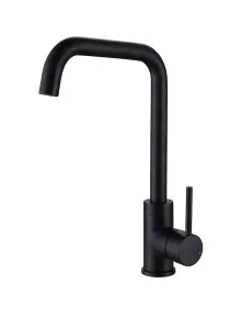 UK Homeliving Avalon Single Lever Mono Kitchen Mixer Tap Black Matt