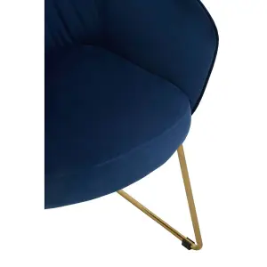 Interiors by Premier Veneto Midnight Velvet Dinner Chair