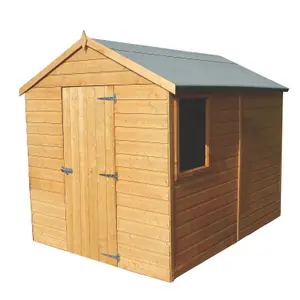 Shire Durham 8x6 ft Apex Wooden Shed with floor & 1 window