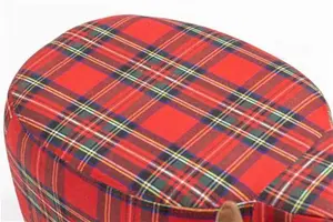 Zara 81.28cm Wide Novelty Plaid Cow Ottoman Gardeco