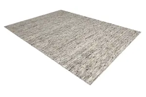 NEPAL 2100 natural grey - woolen, double-sided, natural 60x100 cm