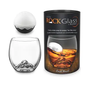 Original Products Final Touch On the Rocks Glass and Ice Ball Mould Set