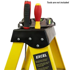 Excel Electricians Fibreglass Step Ladder 2 Tread 0.76m Heavy Duty