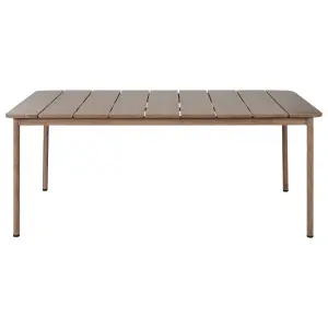 Garden Table Metal Dark Wood FLAVIA