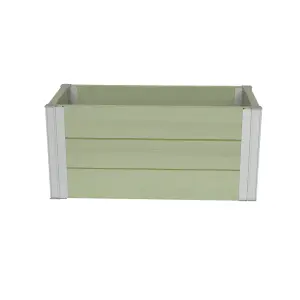 Winawood Wood Effect Rectangular Planter - Duck Egg Green